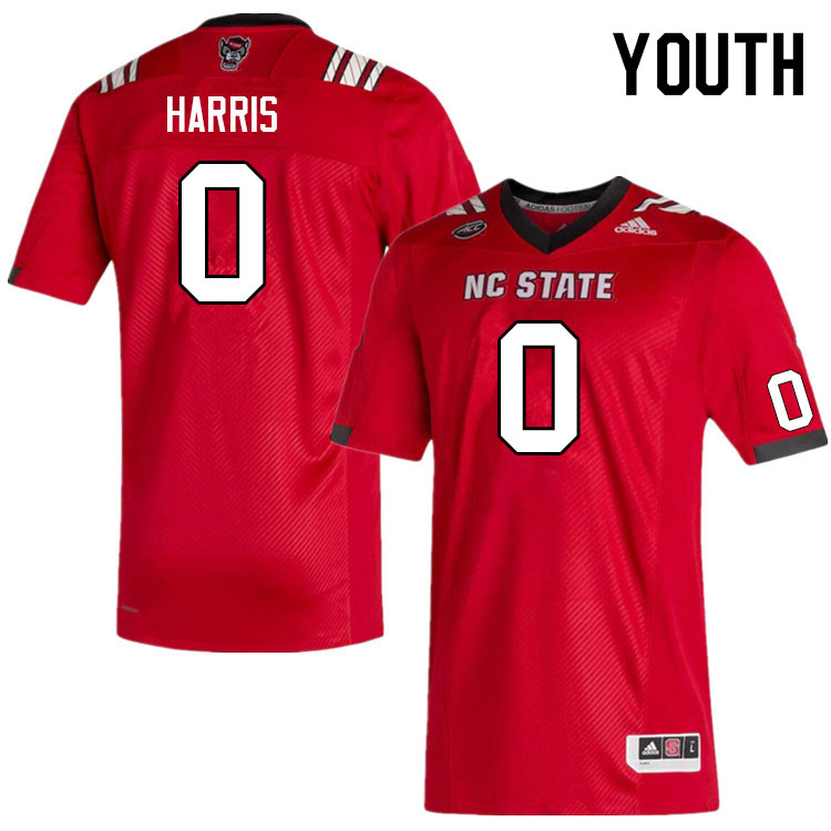 Youth #0 Joshua Harris NC State Wolfpack College Football Jerseys Sale-Red